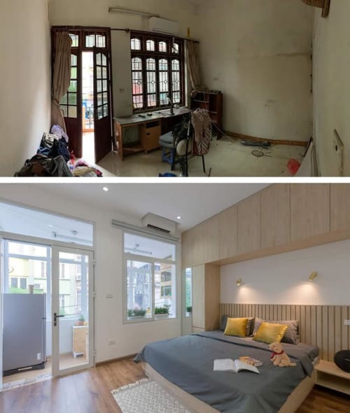 trước và sau khi sửa chữa cải tạo nhà1