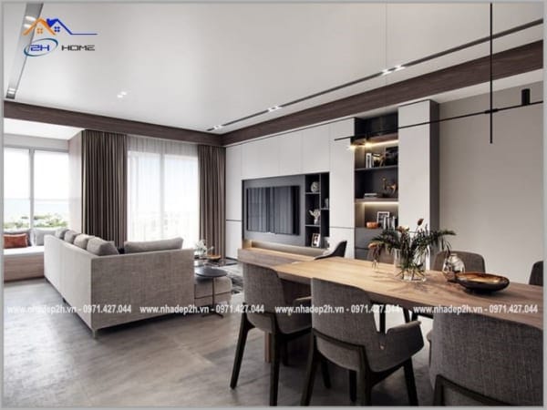 Thiết kế & thi công nội thất chung cư hiện đại 90m²