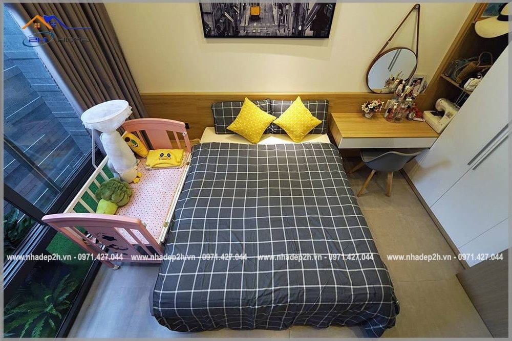 Thiết-kế-thi-công-ngôi-nhà-phong-cách-Scandinavian-đơn-giản-tinh-tế-phòng-ngủ