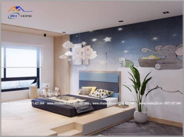 Thiết-kế-thi-công-nội-thất-chung-cư-2-phòng-ngủ-91m²-pngu-con