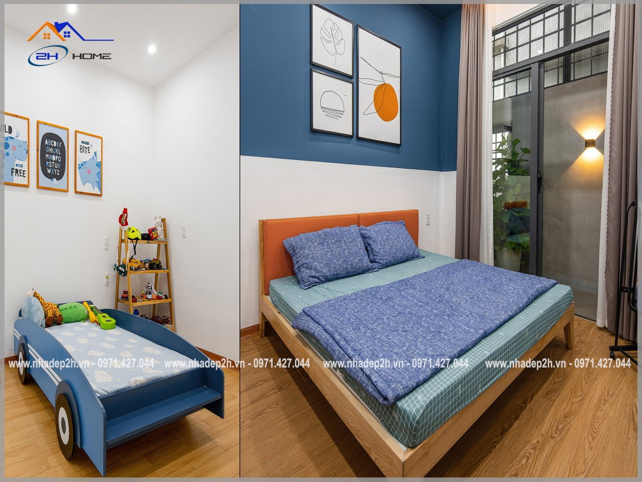 Thiết-kế-thi-công-nội-thất-nhà-phố-2-tầng-phòng-ngủ