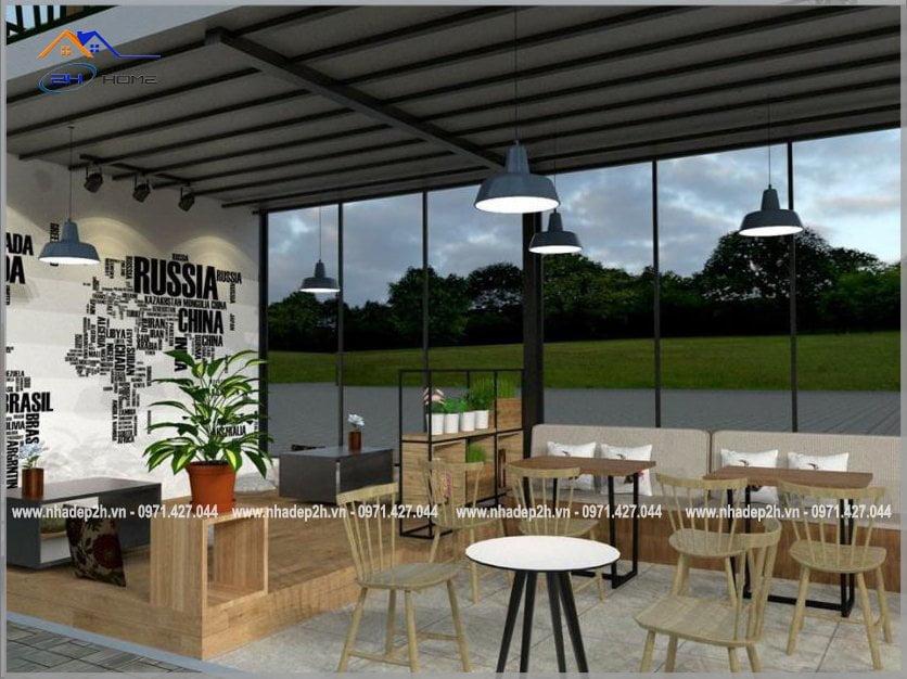 Thiết-kế-thi-công-nội-thất-quán-cafe-92m²-cafe