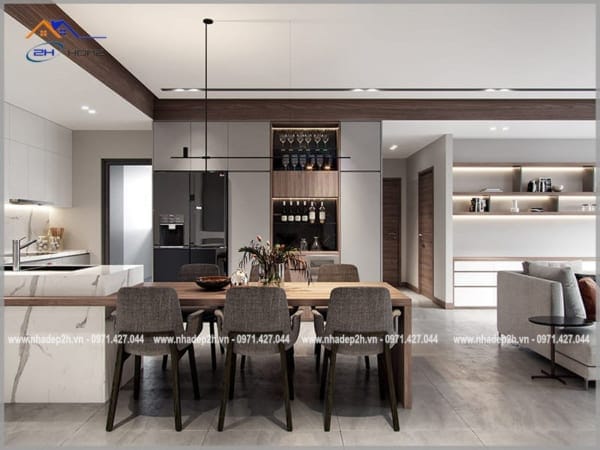 Thiết kế & thi công nội thất chung cư hiện đại 90m²