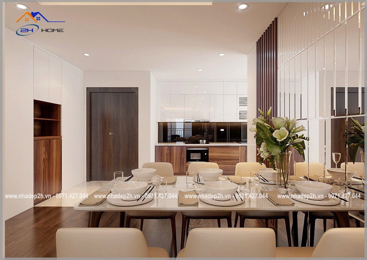 Thiết kế & thi công nội thất chung cư 2 phòng ngủ
