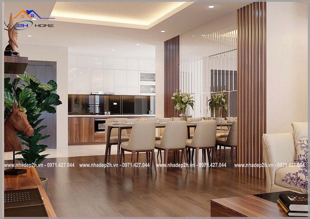 Thiết kế & thi công nội thất chung cư 2 phòng ngủ