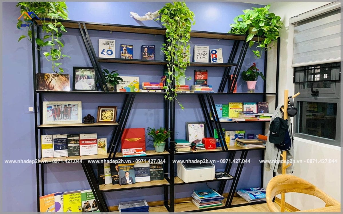 thiết-kế-thi-công-sửa-nhà-tập-thể-cũ-tủ-sách