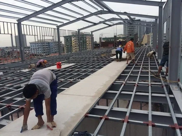 nâng tầng nhà bằng vật liệu nhẹ