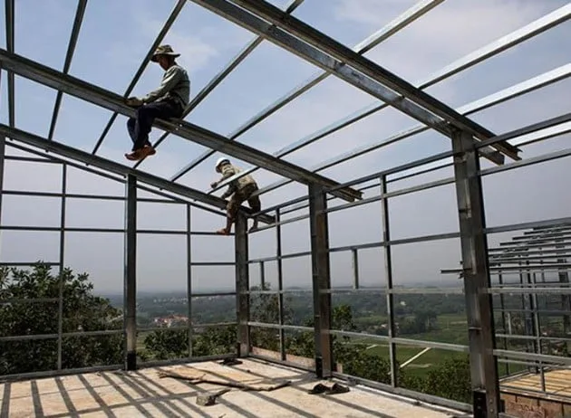 thiết kế thi công nhà khung thép
