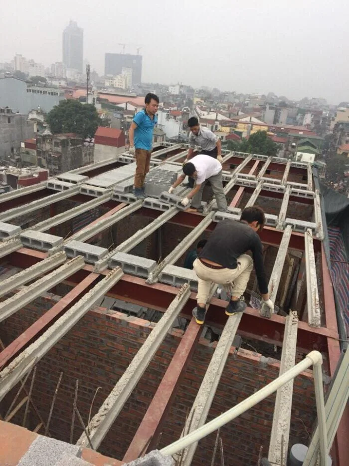 nâng tầng nhà bằng vật liệu nhẹ