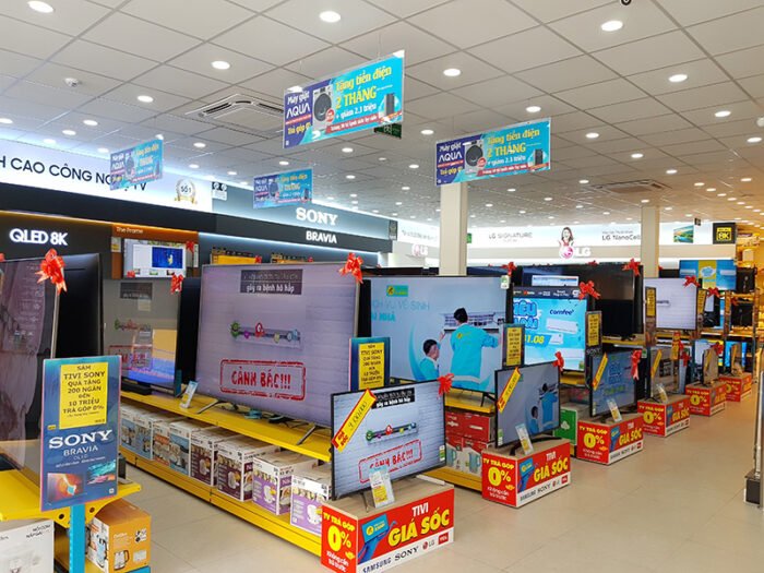 thiết kế showroom điện máy 65m2