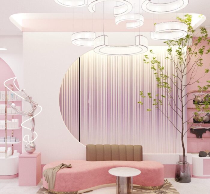 thiết kế cửa hàng mỹ phẩm 70m2