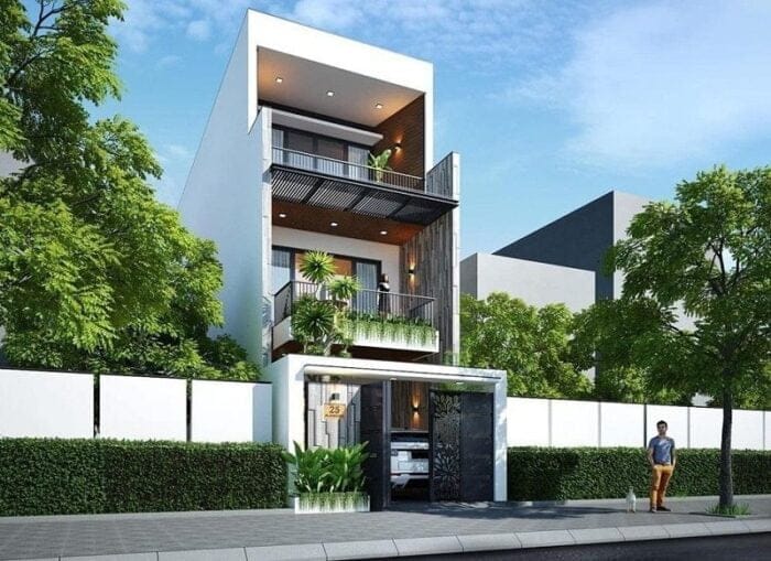 thiết kế nhà phố 3 tầng 120m2