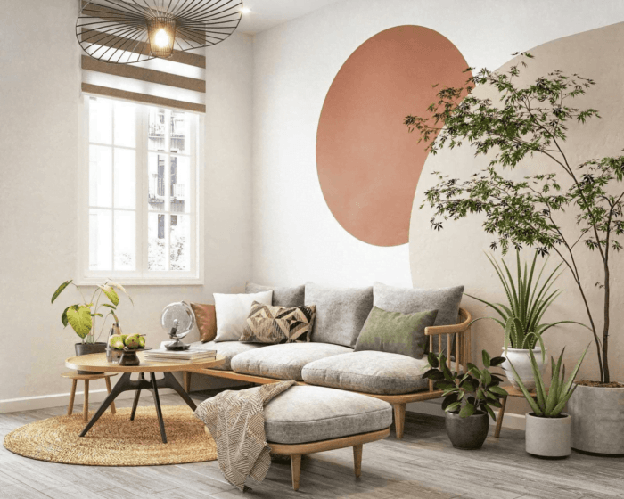 Phong cách trang trí nội thất vintage được nhiều người yêu thích vì sự lãng mạn, đượm màu cổ điển và mộc mạc. Màu xanh của cây cối mang đến không gian phòng khách tràn đầy năng lượng sức sống